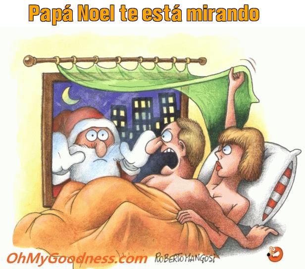 : Pap Noel te est mirando